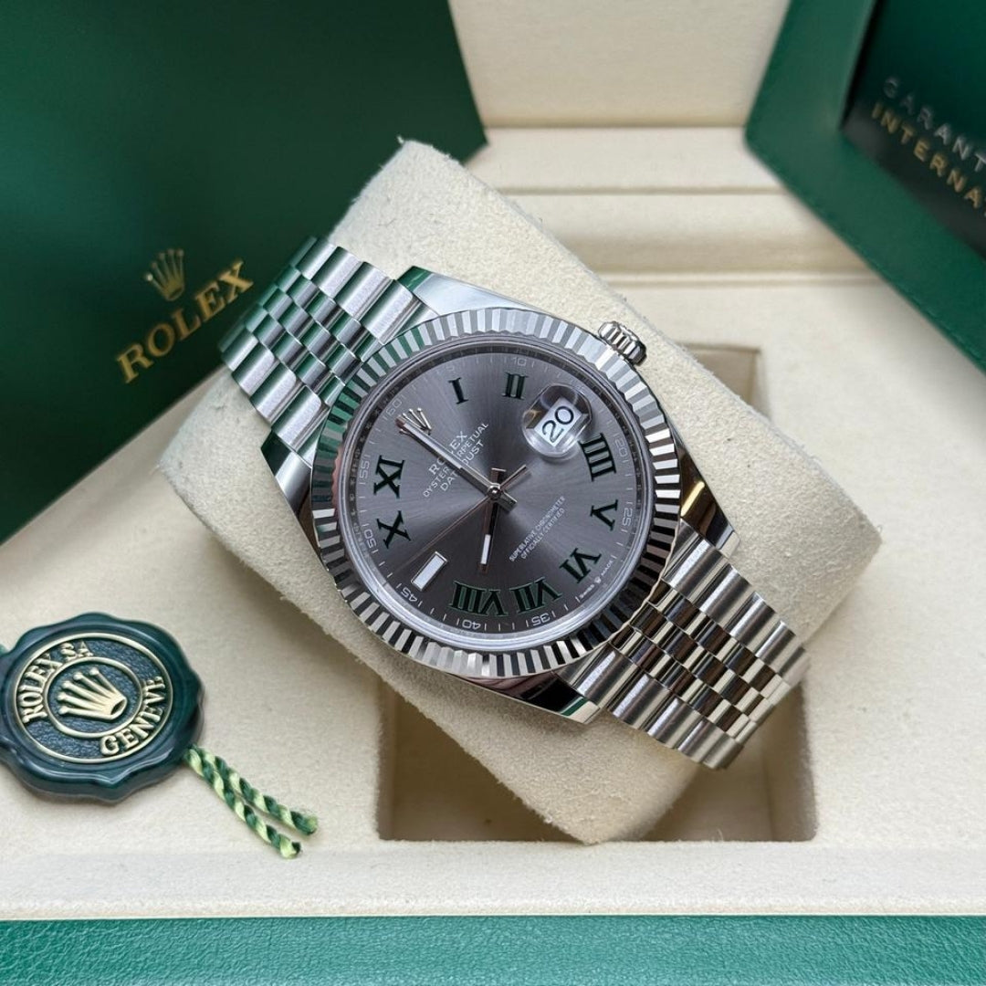 Rolex Datejust 41 Wimbledon Steel Jubilee Full Set