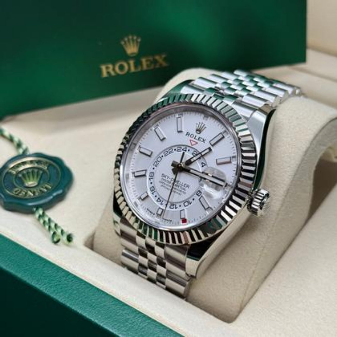 Rolex Sky-Dweller 42 White Dial Jubilee Full Set