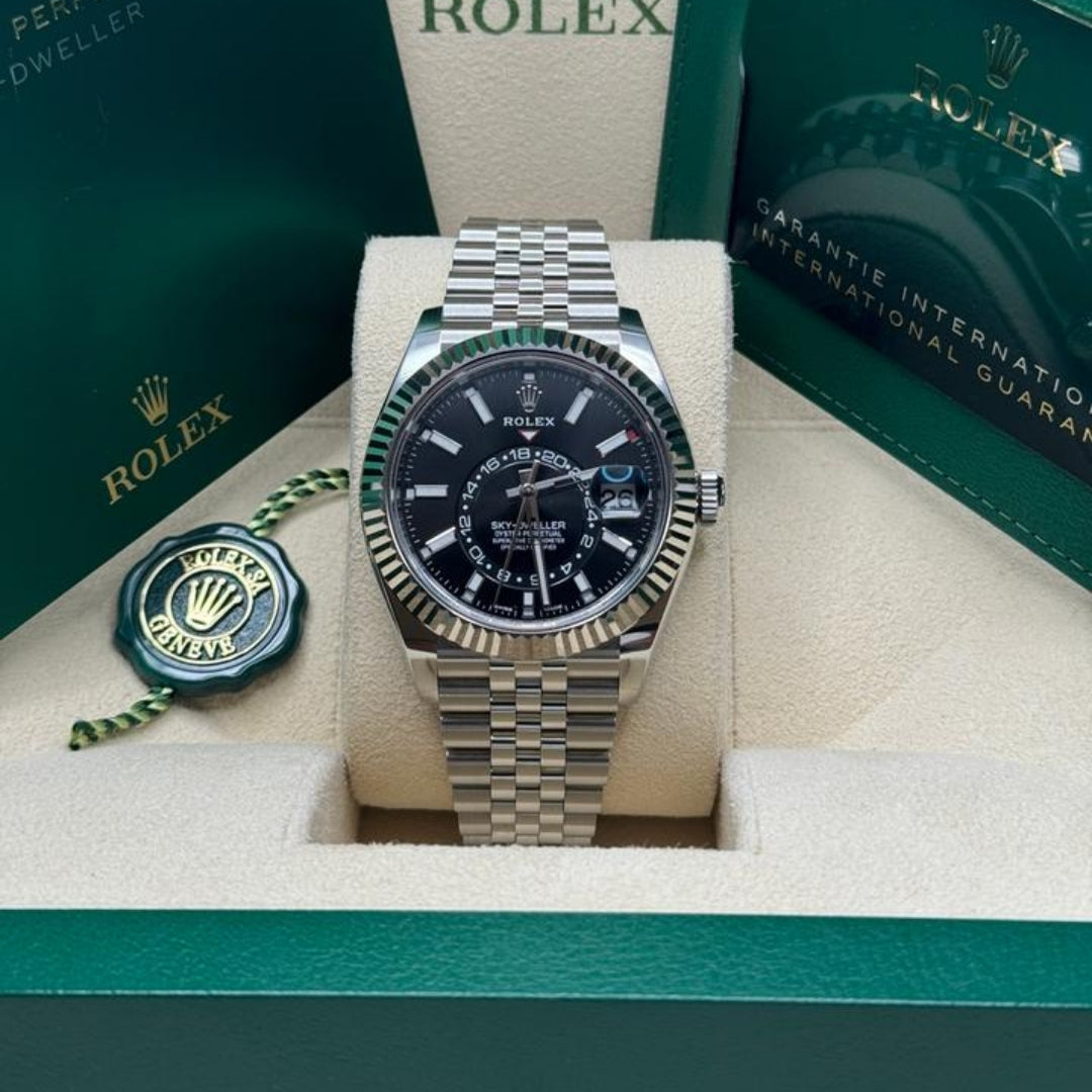 Rolex Sky-Dweller 42 Black Dial Jubilee Full Set