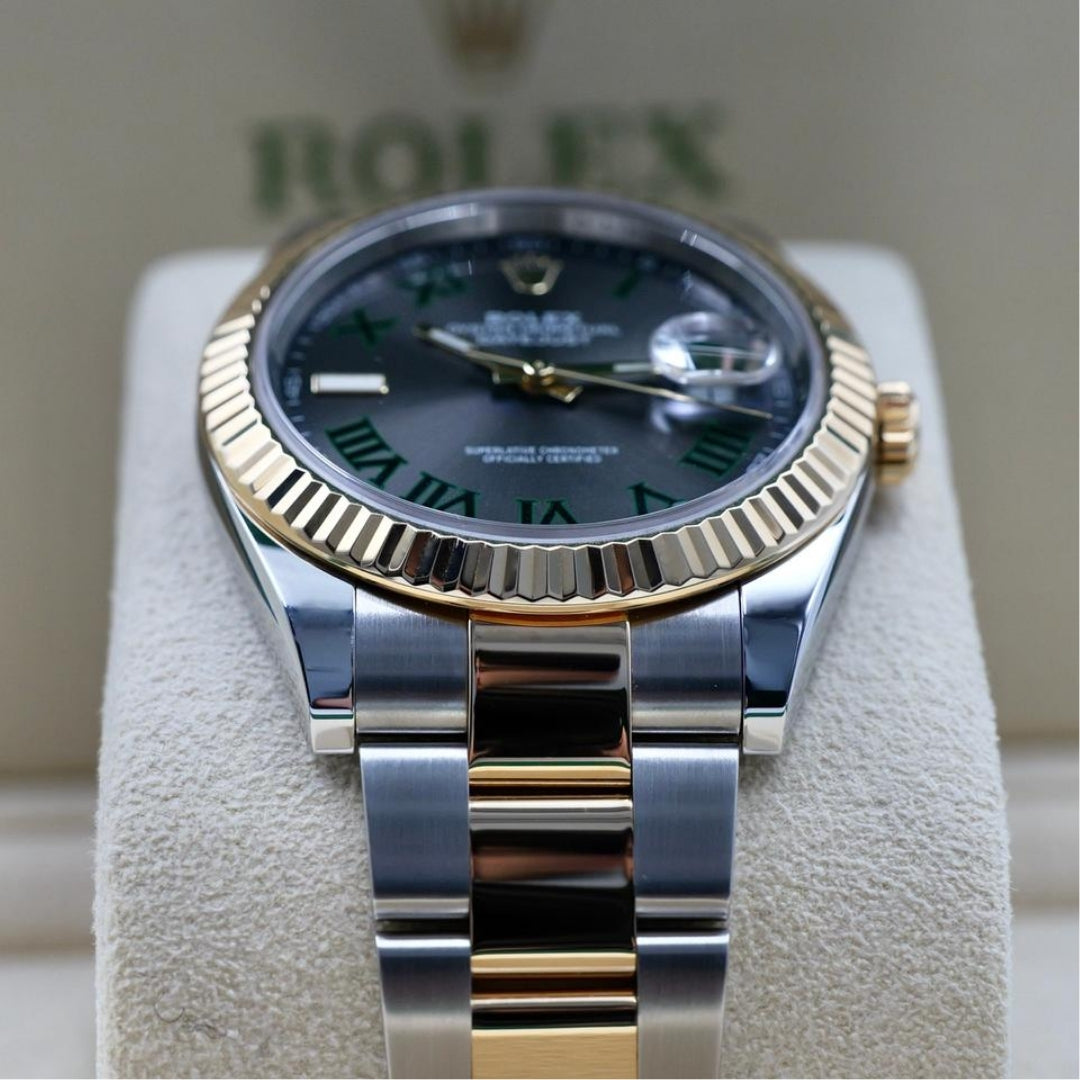 Rolex Datejust 41 Wimbledon Gold Oyster Full Set