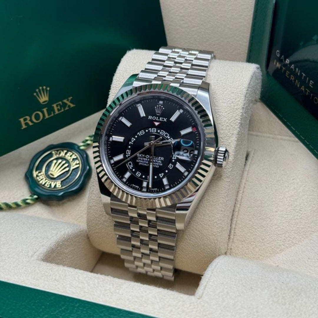 Rolex Sky-Dweller 42 Black Dial Jubilee Full Set