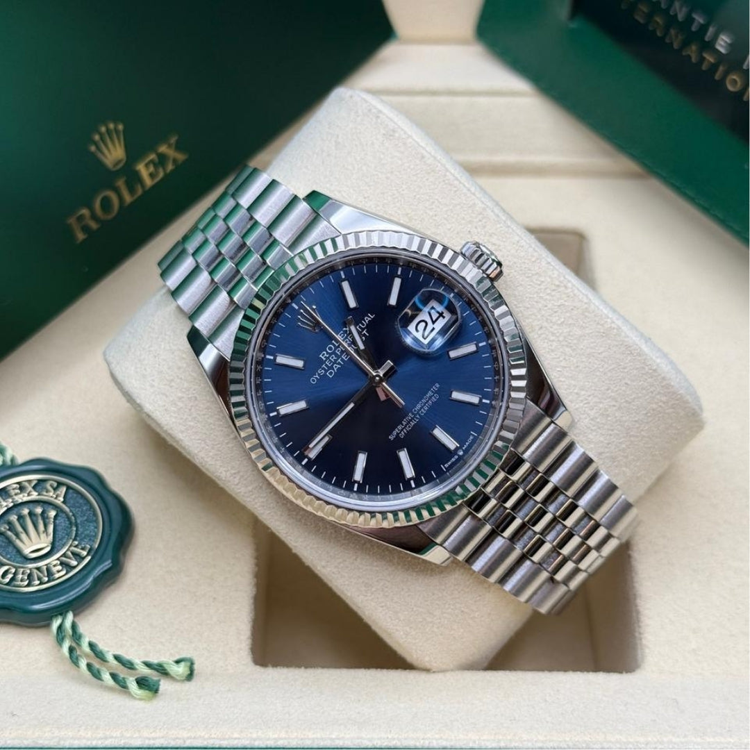 Rolex Datejust 41 Blue Dial Jubilee Full Set